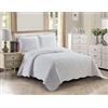 Kids Zone Home Collection Home Collection 3pc Full/Queen Over Size Elegante Copriletto In Rilievo Biancheria Da Letto Set Leggero Solido Bianco Nuovo