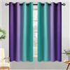 Yakamok Tende sfumate color foglia di tè e viola per camera da letto, tende oscuranti con occhielli, isolate termicamente dalla luce, per soggiorno, 132 x 160 cm, 2 pannelli