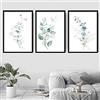 Artze Wall Art Stampa artistica con foglie di eucalipto floreale, 3 pezzi, larghezza 30 cm x altezza 40 cm, blu/verde