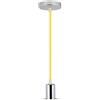 V-TAC -, serie Portalampada cromato vt-7338) lampada a sospensione cromo + Cavo, Ø36 x 60 mm giallo