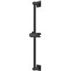 Misounda Asta Doccia, Asta Saliscendi Doccia Acciaio Inox con Supporto Soffione Doccia Regolabile Fisso in Altezza e Angolazione, Muro Regolabile Colonna Doccia Barra Scorrimento Doccia 61cm, Nero