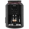 Krups Essential Coffee Machine Macinino, macchina da caffè espresso con display LCD, pulizia automatica, ugello a vapore nero per cappuccino YY8135FD
