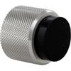 EVI Herrajes | Fermaporta a parete di design - Zigrinatura a diamante - 28x28 mm - Acciaio inox - Montaggio con viti e adesivo