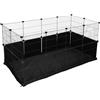 Kerbl Pet recinto da interni Hoppla, nero, 144x72x72 cm, recinto per piccoli animali, box, metallo verniciato a polvere, roditori, conigli, lepri