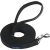 Vivifying Guinzaglio impermeabile per cani, 6,1 m, resistente, rivestito in PVC, lungo guinzaglio con manico morbido, per campeggio, giochi in cortile, spiaggia e lago (nero)