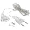 COMVASTARS 2 Pcs Prolunga Elettrica 3 Metri,cavo di prolunga Elettrico Trasparente con Spina,Cavo piatto pvc di prolunga,Cavo di Prolunga Piatto, Trasparente per Lanterne LED e Esterni.