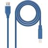 Nano Cable Nanocable - 10.01.0802-Bl - Cavo USB 3 per Stampante, Tipo A/M-B/M, Maschio-Maschio, Blu, 2 Ms