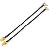 Eightwood SMA Cavo 4G LTE Antenna CRC9 Maschio ad right angel con SMA Cavo prolunga per antenna femmina paratia RG174 6 pollici 15 cm 2 pezzi per router 4G 2G 3G 4G LTE Antenna Mobile UMTS