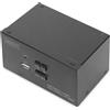 ‎DIGITUS Digitus 4-Port KVM Switch (UHD 4K, USB/Audio, USB 2.0, Hotkey, Remote Control Po