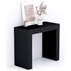Mobili Fiver, Consolle Ingresso Evolution 90x40, Nero Frassino, Nobilitato, Consolle moderna corridoio, Made in Italy