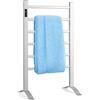 LIFEZEAL Scaldasalviette Elettrico Bagno, Termoarredo Elettrico Bagno, Termosifone Elettrico da Parete e da Terra, con Timer, LED, Protezione dal Surriscaldamento e Temperatura Costante, in Alluminio