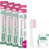 GUM SONIC SENSITIVE Testine di Ricambio per Spazzolino a Batteria | X4 Confezioni da 2 (X8 Testine di Ricarica in Totale) | Bianco +1 bonus sample