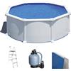 Gre Atlantis Rotonda Ø350 x 132cm - Piscina fuori terra in acciaio