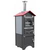 AgriEuro Premium Forno a legna da esterno Nuovo Minimus 50 EXT in acciaio - Ventilato