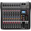 BOMGE CTX - Console mixer audio a 8 canali con USB Bluetooth, ingresso di registrazione PC, jack per microfoni XLR, potenza 48 V, ingresso RCA per professionisti e principianti