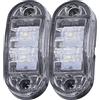 Fydun Indicatori di Direzione Laterali, 10-30V 2 LED Indicatore Luminoso Lampada di Ingombro Laterale Segnale Luminoso di Avvertimento Per Auto Camion Rimorchi (Un bianco)