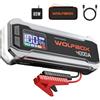 WOLFBOX Booster Avviamento Auto, 4000A Avviatore Emergenza per auto/moto(10L Benzina o 10L Diesel), Starter Batteria auto Portatile con Booster Torcia a LED