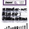 Swpeet Kit assortito di bulloni universali per carenatura in acciaio al carbonio, 195 pezzi, 2 misure, M5 M6, viti per parabrezza moto, elementi di fissaggio, bulloni di fissaggio per moto sportive