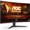 AOC Gaming C32G2ZE - Monitor curvo FHD da 32", 240 Hz, 1 ms, FreeSync Premium (1920 x 1080, HDMI, DisplayPort), colore: Nero/Rosso