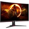 AOC Gaming C24G2AE - Monitor da 24 pollici Full Hd, 165Hz., 1ms, FreeSync Premium (1920 x 1080,2 x HDMI, DisplayPort), colore: Nero/Rosso