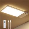 FULEN Lampada da soffitto ricaricabile con aggiornamento del rilevatore di movimento, luce per armadio con batteria da 12000 mAh, doccia e bagno