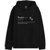 REPUBLIC OF CALIFORNIA Uxrepczsw033 Felpa con Cappuccio, Nero, S Uomo