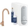 Grohe Blue Home rubinetto da cucina Mono con SodaSystem e sistema di filtraggio, orientabile, 31498DL1, Mono Blue Home warm sunset spazzolato [Rubinetteria da Cucina > Rubinetti da Cucina con Trattamento dell'Acqua]