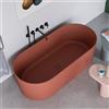 OMNIRES OVO vasca da bagno freestanding, ovale, OVOWWTE, OVO terracotta opaco [Vasche da Bagno > Vasche da Bagno Freestanding]