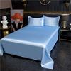 DMKD Lenzuolo Piano 230x250cm 180x230cm 120x230cm Lenzuolo Singolo sopra in Microfibra di Poliestere Tinta Unita Lenzuola Letto Singolo Piazza e Mezza (Color : Sky Blue, Size : 230x250cm+48x74cm x2)