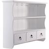 DESIGN DELIGHTS Armadio A Muro Frieda | Bianco, con cassetti e Gancio, 51 cm | Shabby Chic, scaffale pensile