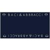 Telo Mare Asciugamano da Spiaggia in Morbida Spugna 100% Cotone Mare Piscina Baci & Abbracci Beachwear 90x170cm (BLU)