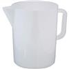 Giganplast GIG Caraffa Graduata, 5 Litri, Polietilene, Bianco