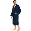 nice homeit Accappatoio Unisex per Donna/Uomo con Cappuccio - In Spugna di Cotone 100% OEKO-TEX - Morbido, Assorbente, - Design Italiano (IT, Testo, XL, Regular, Regular, BLU SCURO)