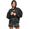 Urban Classics Giacca Bomber Leggera da Donna Riciclata Oversize, Nero, S