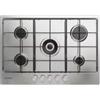 Indesit THP 752 W/IX/I 1 Piano Cottura da Incasso a Gas 75 cm 5 Fuochi Acciaio Inox Griglie Smaltate Linea in acciaio inossidabile - THP752WIXI1