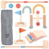 umu® Set Mini Golf in Legno per Bambini - 6 Ostacoli, per Interni ed Esterni, Set da Golf con Palline e Mazze da Golf, Giocattolo educativo Creativo per Ragazzi e Ragazze dai 3 4 5 6 Anni in su