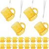 Druuzyl Set di 20 Bicchierini Riutilizzabili con Manico 30ml Bicchieri Shot in Plastica Trasparente, Bicchierini da Sherry e Tequila per Addio al Celibato Carnevale Feste a Tema Matrimonio Compleanno