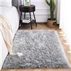 SXYHKJ Tappeto Faux di Pelle di Pecora, Pelliccia Sintetica Vello di Pecora - Imitazione Lana, Adatto per Soggiorno (80x180cm, Grigio)