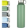 XUDREZ Borraccia in acciaio inox isolata sottovuoto, 1,5 l, grande brocca in metallo, senza BPA, a prova di perdite, borraccia per lavoro, palestra, viaggi, sport
