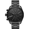 Diesel Orologio Ms9 Chrono da uomo, movimento cronografo, cassa in acciaio inossidabile nera da 48 mm con bracciale in acciaio inossidabile, DZ4537