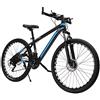 Bathrena Mountain bike 26 pollici, freno a disco, cambio a 21 marce, aspetto sportivo, sospensioni complete, Fully MTB, unisex adulto (blu)