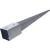 NAJDER Supporto per pali a spinta, manicotto a spinta Ancoraggio a terra per pali quadrati in legno 90x90 mm, lunghezza 750 mm, acciaio zincato a caldo, per il fissaggio a terra di pali in legno.