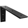 Winker Staffa di supporto per piano di lavoro, resistente, nascosta, a L, 25,4 x 15,2 x 6,3 cm, in metallo, per controsoffitti in quarzo/granito/legno/cemento/laminato, nero