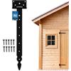 KOTARBAU® Cerniera a T, decorativa, verniciata a polvere, colore nero, 400 mm