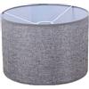 bangminda Paralume Cilindro in Tessuto Lino Paralume Medio per Lampada da Tavolo Lampada Sospensione Piantana Lampada da Comodino 26 x 26 x 19 cm (Grigio)