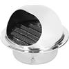 Buachois Griglia di Ventilazione a Sfera,110mm Griglia Aerazione in Acciaio Inossidabile 304,Copertura di Ventilazione Presa di Sfiato a Parete, Rete Antipioggia Antivento Addensata per Bagno di Casa, Cucina
