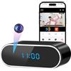 UYIKOO Telecamera Nascosta WiFi, 2,4G/5G Telecamera Spia Orologio 120°, Senza Fili Spy Cam Microcamera Spia 1080P HD con Visione Notturna Rilevamento del Movimento Tuya APP