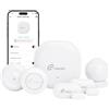 Loocam Allarme Casa Senza Fili, Sistemi di Allarme, 96dB, Kit di 6 Pezzi, Connessione Zigbee, 2 Sensori per Porte e Finestre, 1 Rilevatori di Movimento, 1 Rilevatori di Acqua,1 Smart Button, 1 Hub