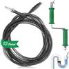 Nuyoah Pulitore a spirale per la pulizia dei tubi, 10 m × 10 mm, spirale di scarico, albero per la pulizia dei tubi, per tubi intasati (10 m)