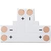 VoltShine Connettore a T per strisce LED da 12/24 V, con una dimensione di 10 mm e classificazione IP20. Ideale per connessioni sicure ed efficienti nei tuoi progetti di illuminazione.